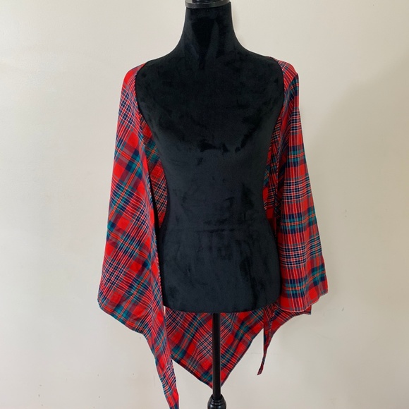Vintage plaid Pendleton wrap shawl - Picture 7 of 7